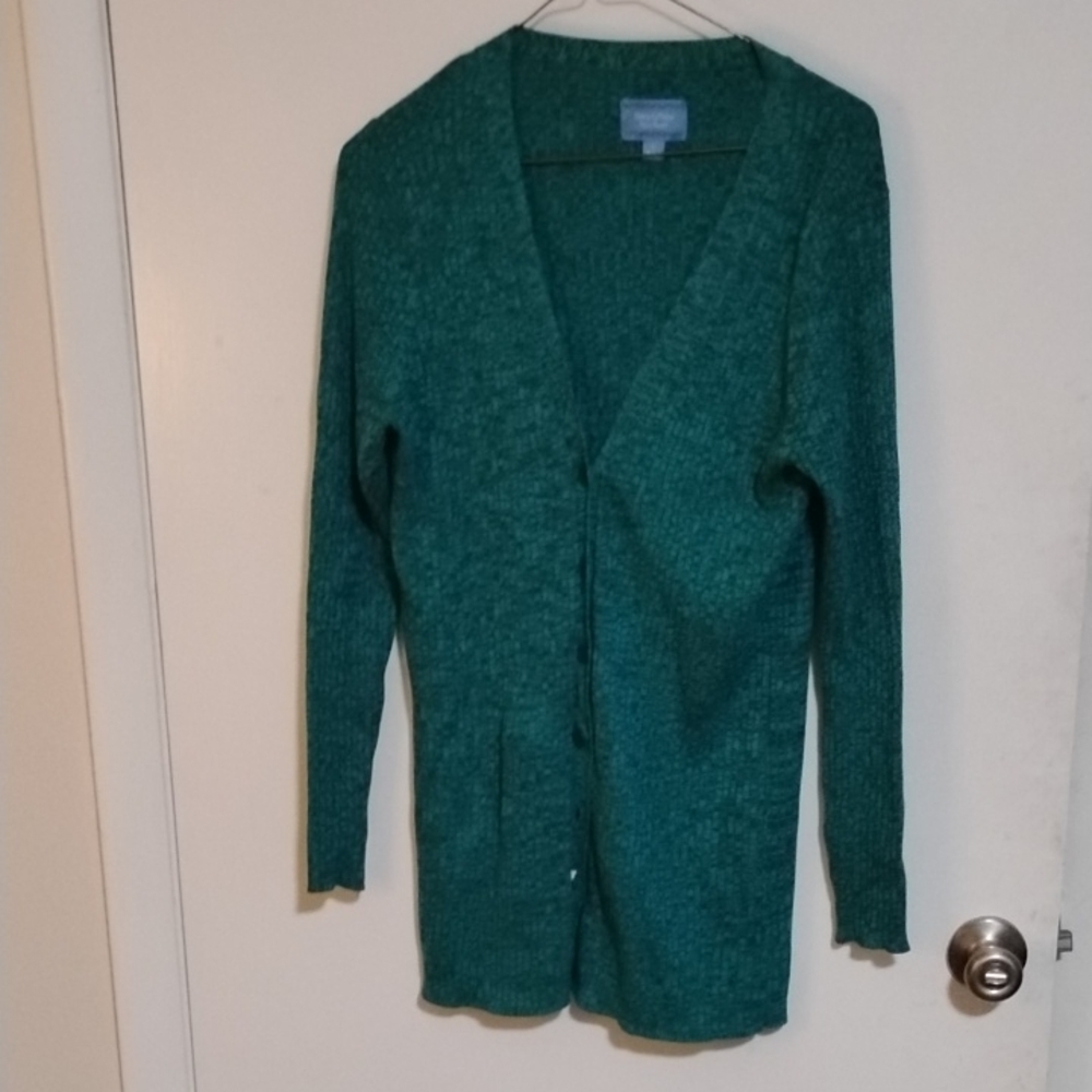 Green Cardigan Sweater